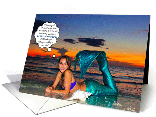 Happy Birthday from Mermaid card (875702)