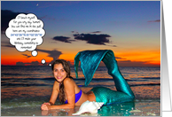 Happy Birthday from Mermaid card