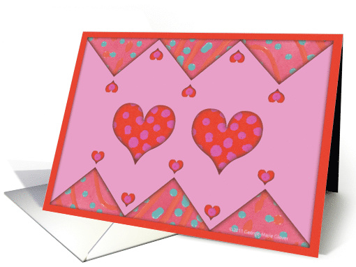 Hearts Galore on Pink card (762358)