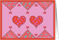 Hearts Galore on Pink card