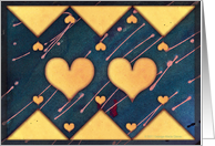 Hearts Galore on Blue card