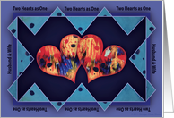 Heart to Heart-Two Hearts as One Anniversary for Spouse card