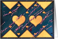 Hearts Galore - I Love You card