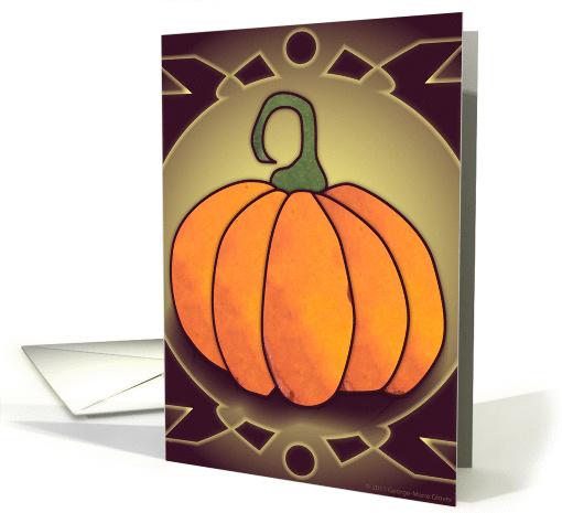 Thanksgiving Pumpkin with Decorative Circle card (953533)