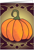 Thanksgiving Pumpkin with Decorative Circle card