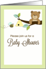 Honey Bear and Bumble Bee Gender Neutral Baby Shower Card