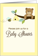Honey Bear and Bumble Bee Gender Neutral Baby Shower Card