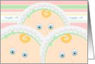 Congratulations New Parents of Triplets! - Baby Faced Congrats Card