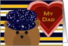 Dad - Navy Working Uniform Bear - Valentine card