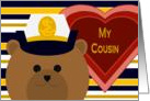 Cousin - U.S. Naval Academy Midshipman (female) Bear - Valentine card