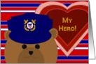 My Hero - Thank You for Your Service - Coast Guard Bear card