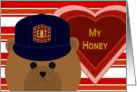 My Honey/Girlfriend - E.M.T. Bear - Love & Pride Valentine card