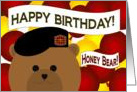 Honey Bear/ Husband - Happy Birthday to Your Favorite Army Warrior - U.S. Army card