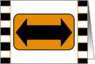 Cancer Patients -Two Direction Road Sign -On The Road to Recovery card