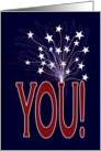 You Deserve Fireworks & Stars - Military Spouse Appreciation Day card