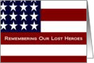 Like the Stitches on Our Flag - Memorial Day Rememberance card