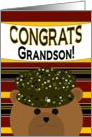Grandson - Congratulate Army Member on Any Army Award/Recognition card
