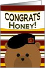 Congrats, Honey/Wife! Army Officer - Any Award/Recognition card