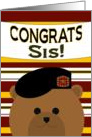 Congrats, Sis! Army Officer - Any Award/Recognition card