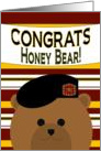 Honey Bear/Husband Congrats! Army 2nd Lieutenant Commissioning card