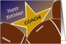 Wish a Football Coach a Happy Birthday with Good Quote card