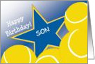 Wish Happy Birthday to Your Tennis Player Son! card