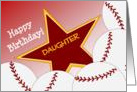 Wish Happy Birthday to Your Softball Player Daughter! card