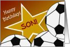 Wish Happy Birthday to Your Soccer Player Son! card