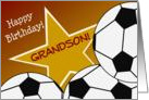 Wish Happy Birthday to Your Soccer Player Grandson! card
