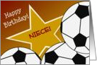 Wish Happy Birthday to Your Soccer Player Niece! card