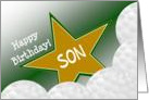 Wish Happy Birthday to Your Golfer Son! card