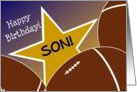 Wish Happy Birthday to Your Football Player Son! card