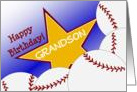 Wish Happy Birthday to Your Baseball Player Grandson! card