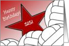 Wish Happy Birthday to Your Vollyeball Player Sis! card