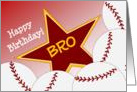 Wish Happy Birthday to Your Softball Player Brother! card