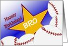 Wish Happy Birthday to Your Baseball Player Brother! card