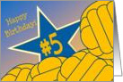 Wish Happy 5th Birthday to a Water Polo Star! card