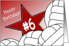 Wish Happy 6th Birthday to a Volleyball Star! card