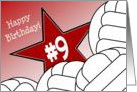 Wish Happy 9th Birthday to a Volleyball Star! card