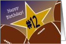Wish Happy 12th Birthday to a Football Star! card