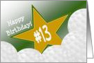 Wish Happy 13th Birthday to a Golf Star! card