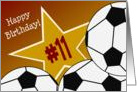 Wish Happy 11th Birthday to a Soccer Star! card