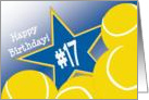 Wish Happy 17th Birthday to a High School Tennis Star! card