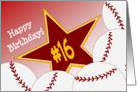 Wish Happy 16th Birthday to a High School Softball Star! card