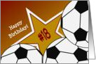 Wish Happy 18th Birthday to a High School Soccer Star! card