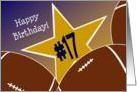 Wish Happy 17th Birthday to a High School Football Star! card