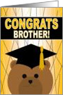 Brother - Any Graduation Celebration with Cap & Gown Bear card