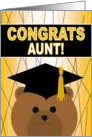 Aunt - Any Graduation Celebration with Cap & Gown Bear card