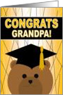 Grandpa - Any Graduation Celebration with Cap & Gown Bear card