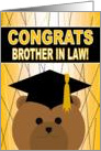 Brother in Law - Any Graduation Celebration with Cap & Gown Bear card